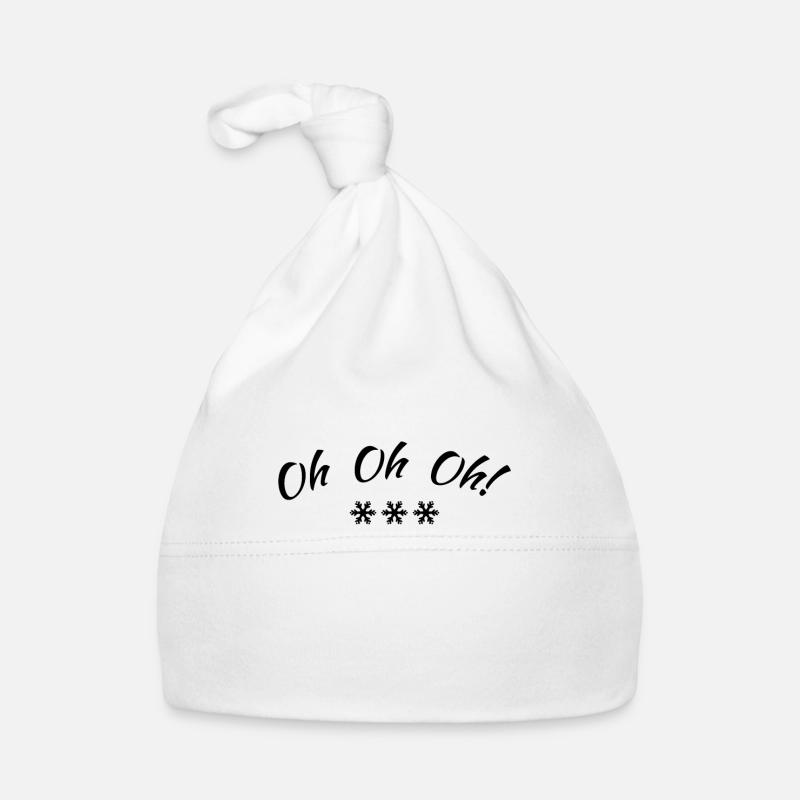 Oh oh oh - Bonnet bio Bébé - blanc