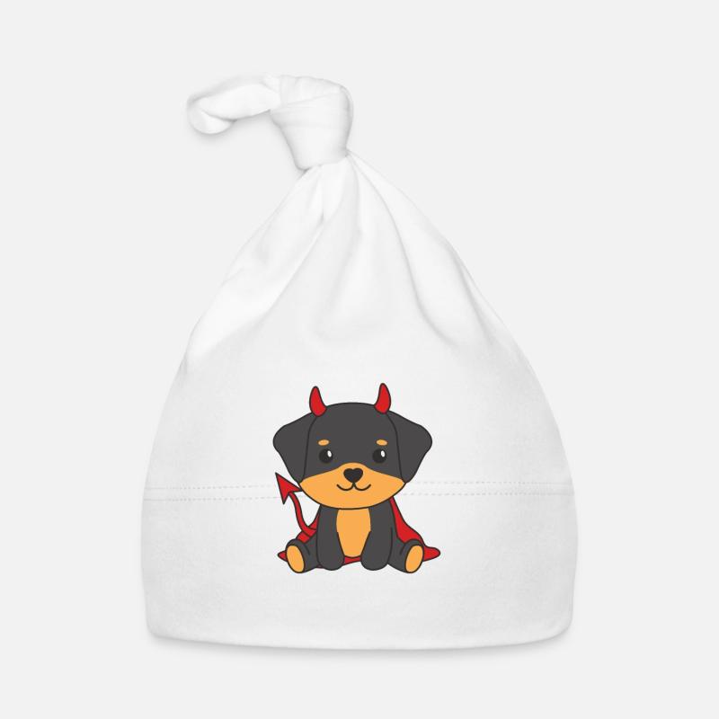 Déguisement de Rottweiler Happy Halloween Devil Bonnet bio Bébé