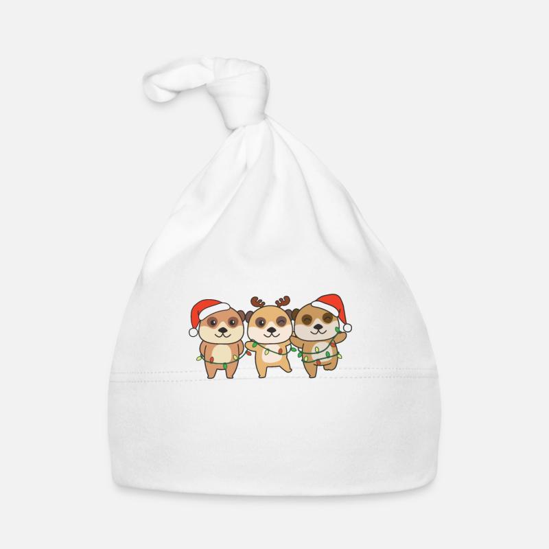 Suricate Noël Animaux d’hiver Suricate Bonnet bio Bébé