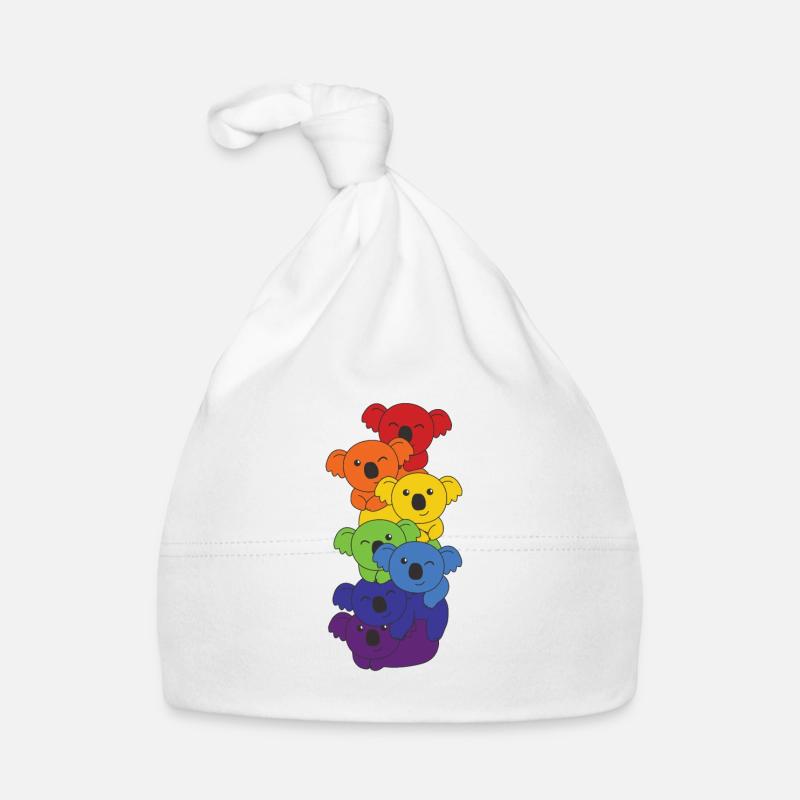 Rainbow Koala Mignon Koala coloré pour les enfants Bonnet bio Bébé