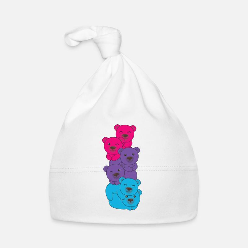 androgynous flag pride LGBTQ cute bear Organic Baby Cap