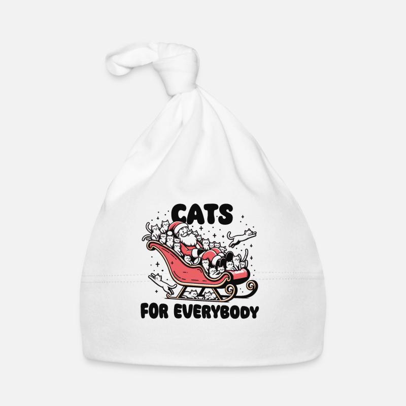 Weihnachtsmann mit Katzen schlitten – Cats for Baby Bio-Mütze