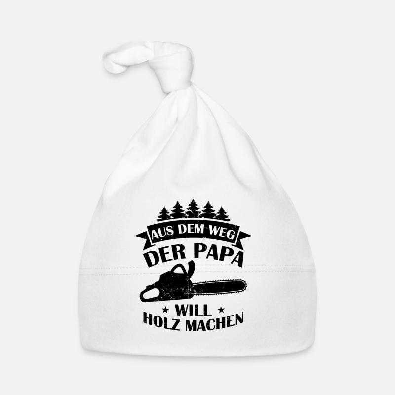 Aus Dem Weg Der Papa Will Holz Machen Förster Wald Baby Bio-Mütze