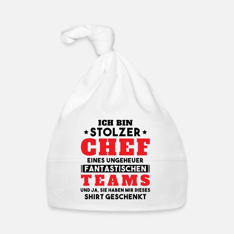 Ich bin Stolzer Chef Geschenkidee Baby Bio-Mütze