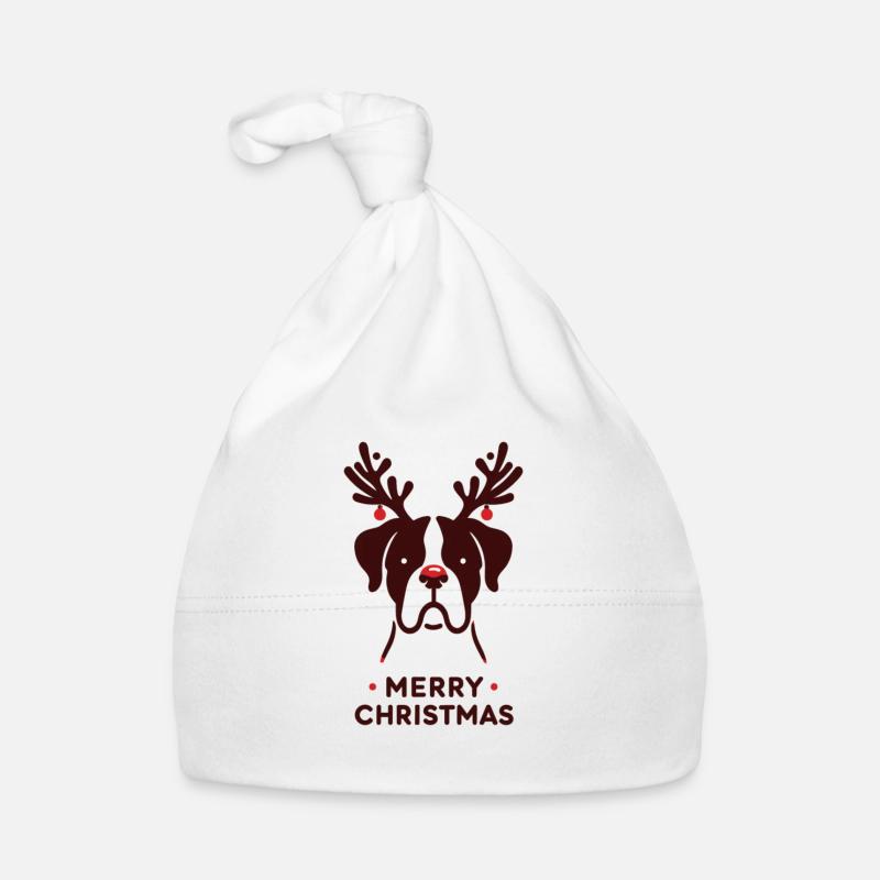 Boxer Weihnachten Winter Tiere Hunde Baby Bio-Mütze