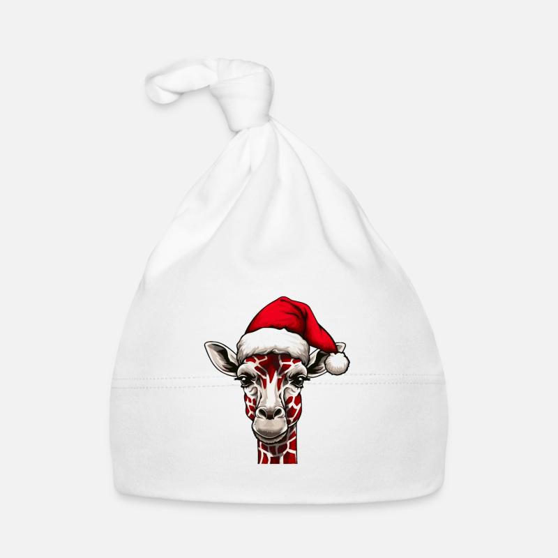Giraffe juledyrportrett Xmas Økologisk babys lue