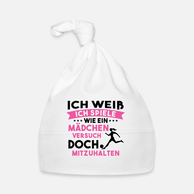 Fußball Sport Mädchen Geschenk Baby Bio-Mütze