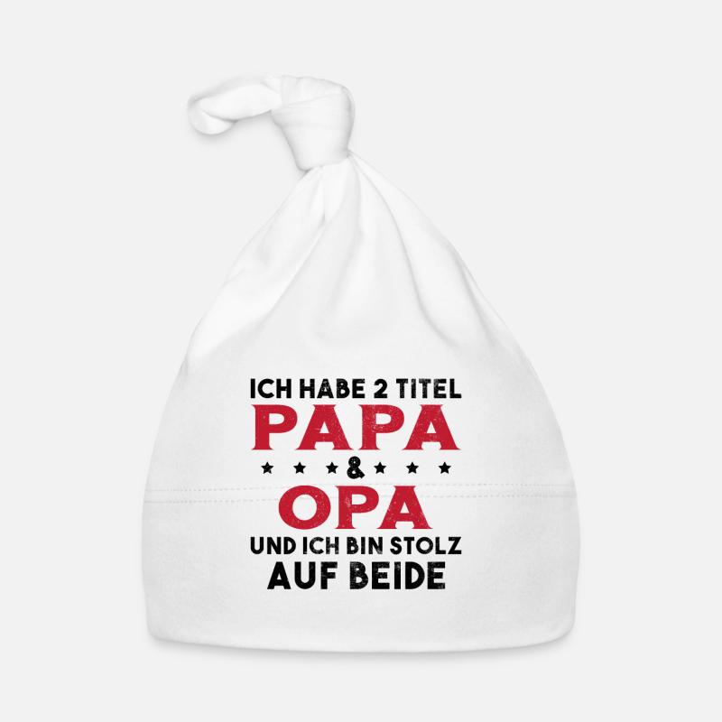 Opa Ich Habe Zwei Titel Und Bin Stolz Baby Bio-Mütze