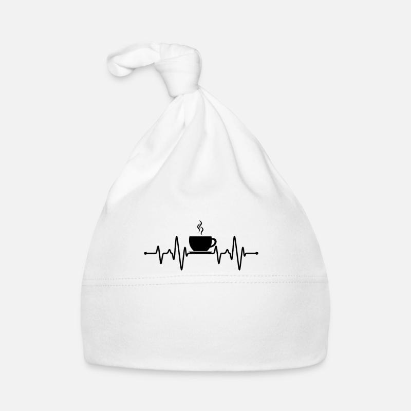 Kaffee Herzschlag Baby Bio-Mütze