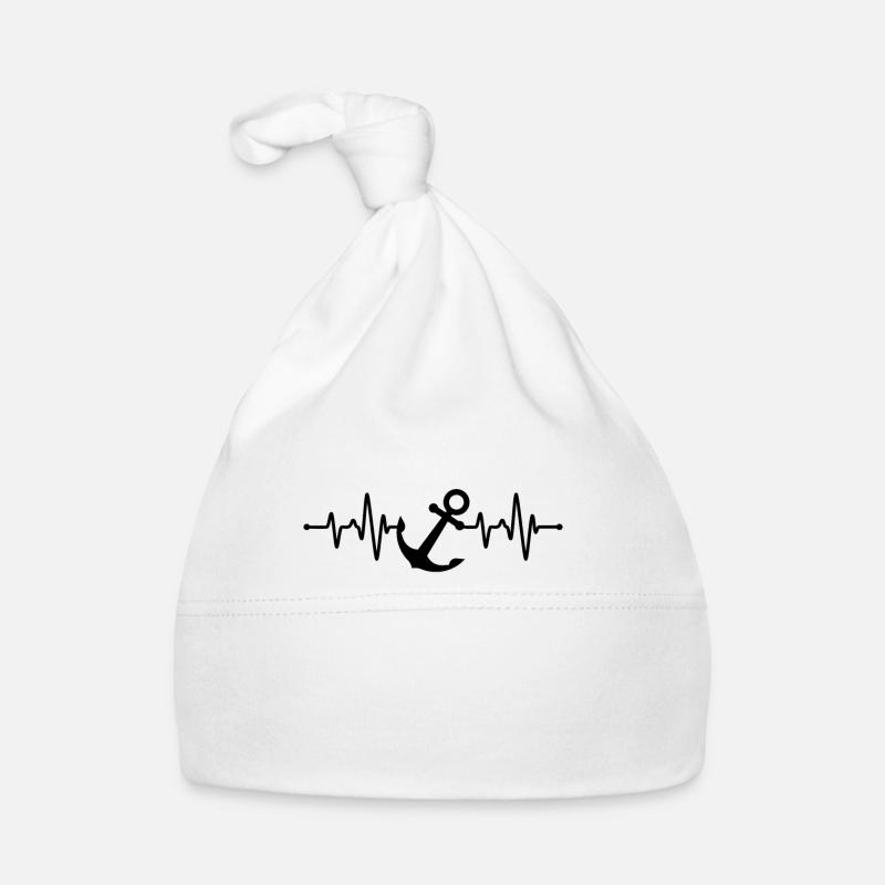Battement de cœur maritime Bonnet bio Bébé