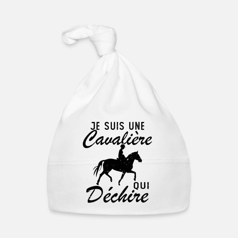 Je Suis Une Cavalière Qui Déchire Cadeau Bonnet bio Bébé