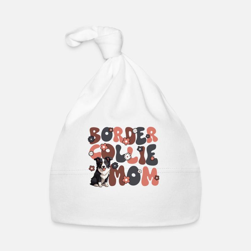 Border Collie Groovy Border Collie Mom Organic Baby Cap