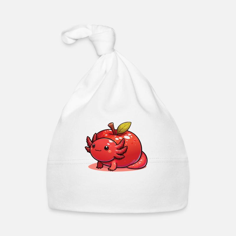 Pomme kawaii axolotl fruit mignon axolotls Bonnet bio Bébé
