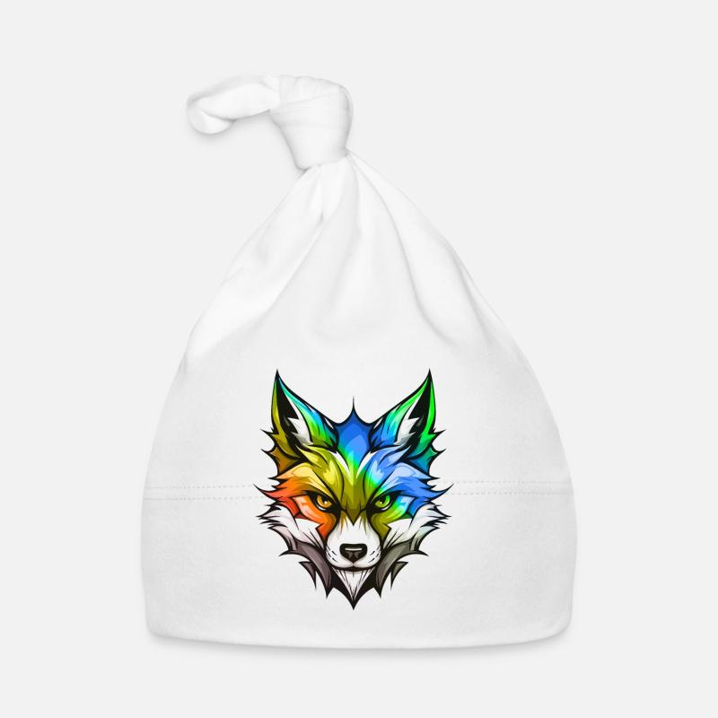 Fox Head Colorful Organic Baby Cap