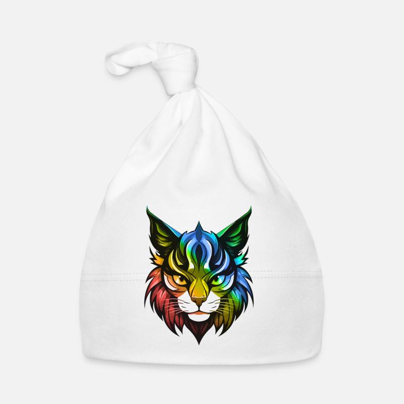 Katze Symbol Kopf Bunt Baby Bio-Mütze