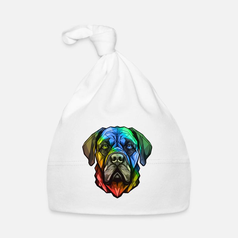 Mastiff Dog Head Colorful Organic Baby Cap