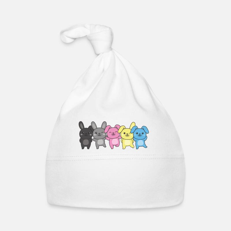 Polygender Flag Pride LGBTQ Hase Baby Bio-Mütze
