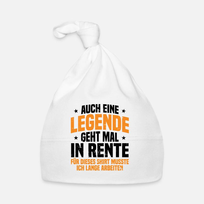 Auch Eine Legende Geht Mal In Rente Geschenk Rente Baby Bio-Mütze
