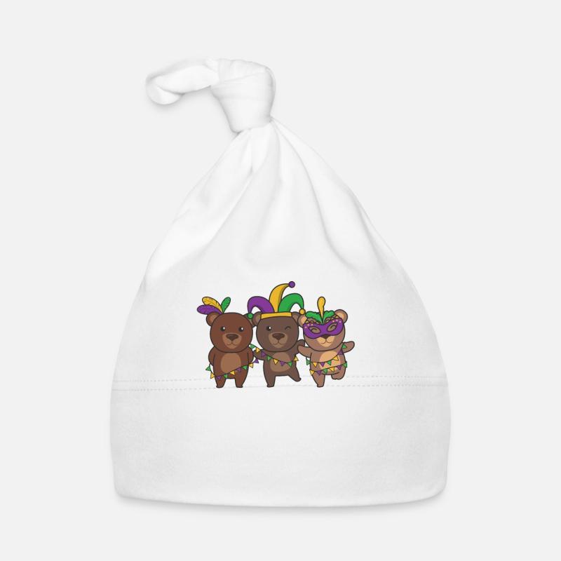 Mardi Gras Bear Carnival Costume Organic Baby Cap