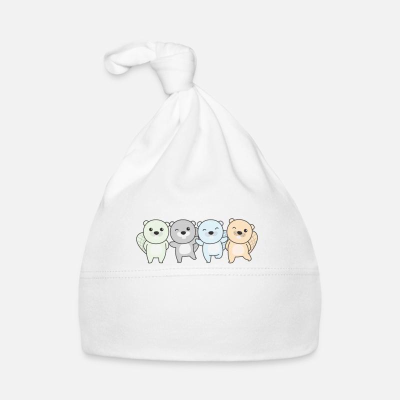 Drapeau sans étiquette fierté LGBTQ castor mignon Bonnet bio Bébé