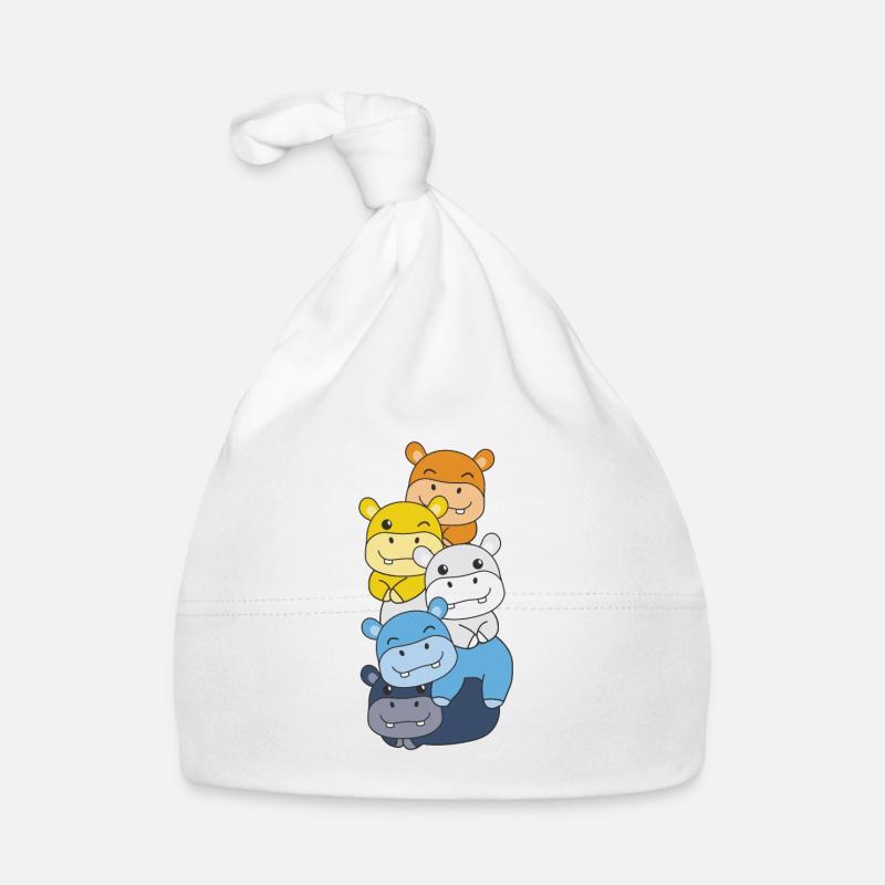 Aroace Flag Pride LGBTQ süßer Hippo Stapel Baby Bio-Mütze