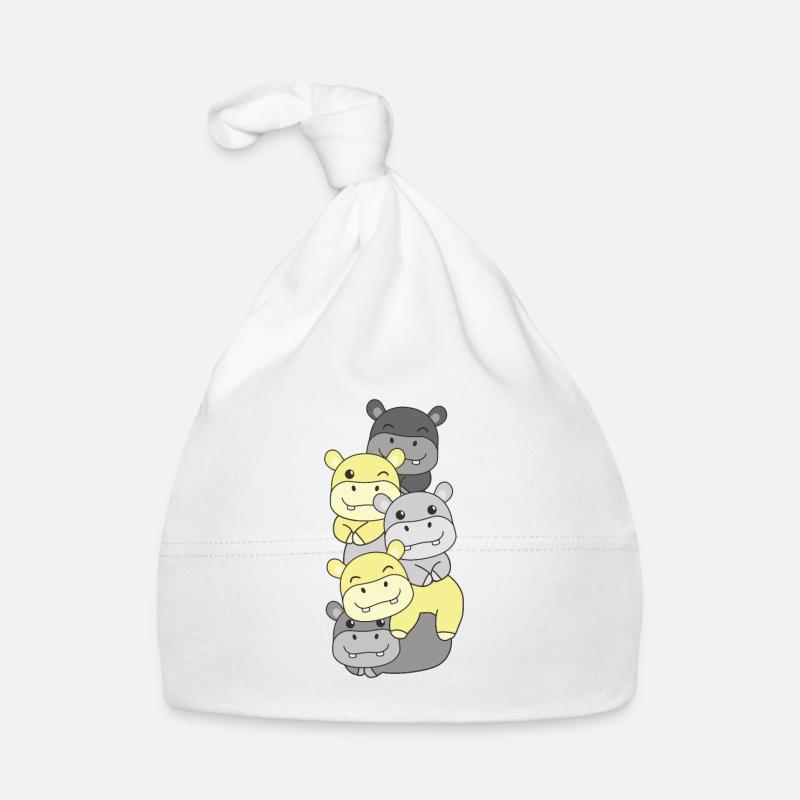 Perigender Flag Pride LGBTQ süßer Hippo Stapel Baby Bio-Mütze