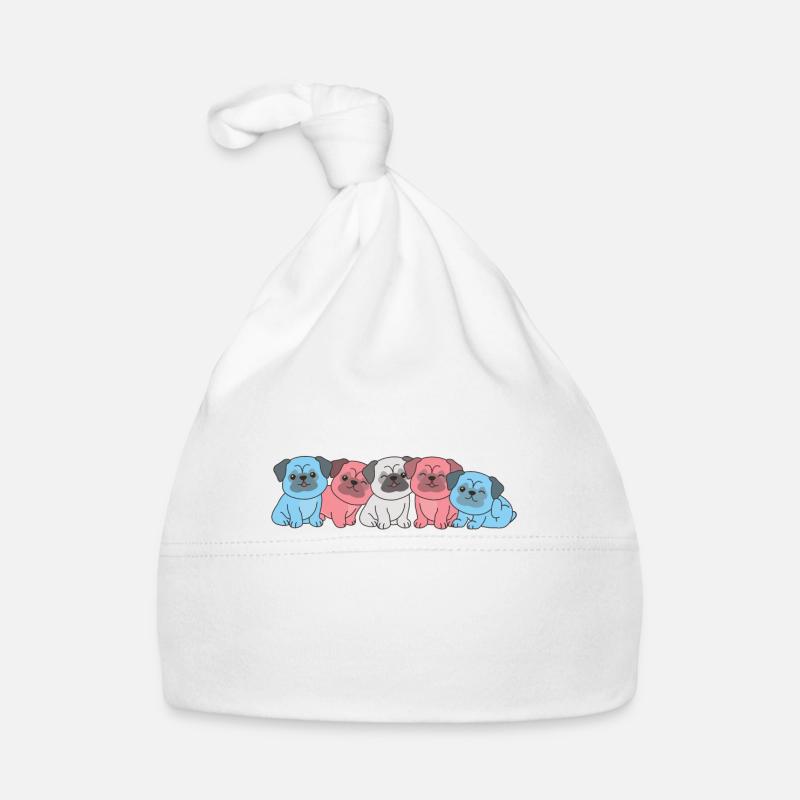 Drapeau transgenre Carlin Pride LGBTQ Chiens mignons Bonnet bio Bébé