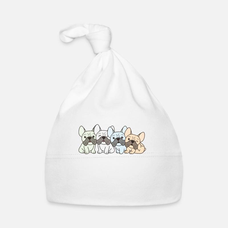 Drapeau Pride LGBTQ Bouledogue Français mignon Bonnet bio Bébé