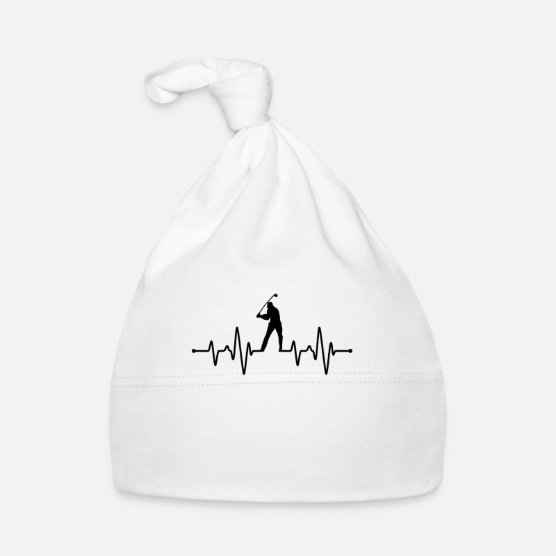 Golf battement de coeur - Bonnet bio Bébé - blanc