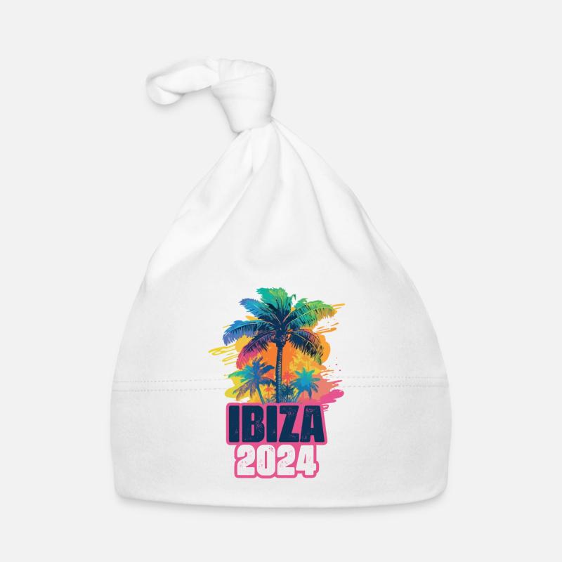 Ibiza 2024 Vacances Palm Blob Bonnet bio Bébé