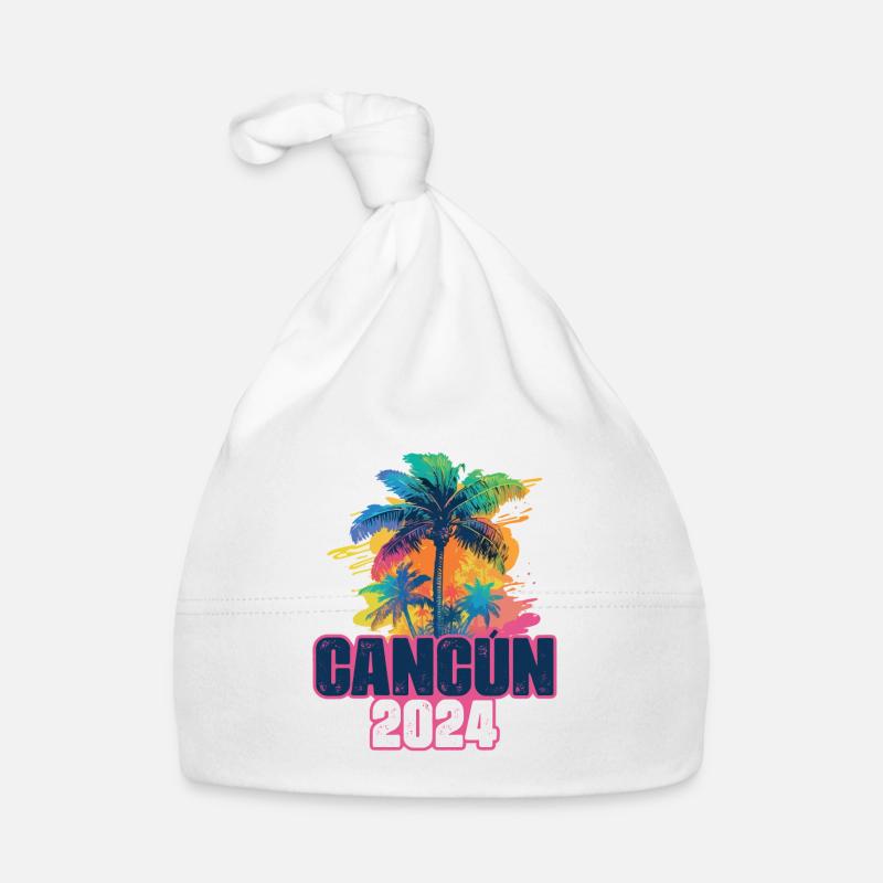 Cancun 2024 Holiday Palm Blob Organic Baby Cap