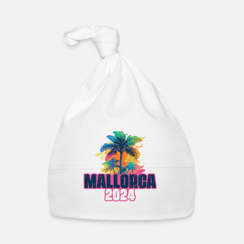 Majorque 2024 Vacances Palm Blob Bonnet bio Bébé