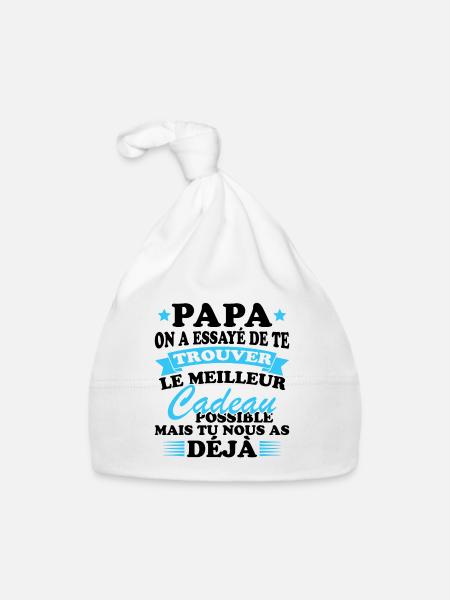 Dad Father's Day Gift World's Best Dad - Organic Baby Cap - white - Front