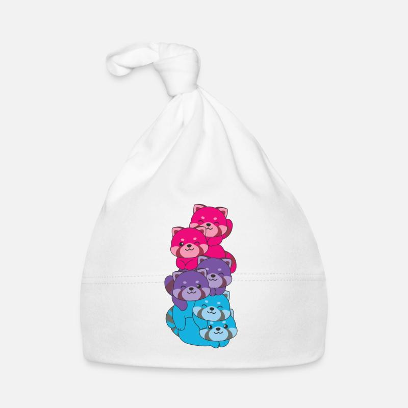 androgynous flag pride LGBTQ cute red panda Organic Baby Cap