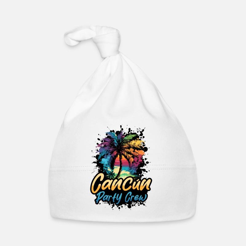 Cancun Party Crew Vacation Organic Baby Cap