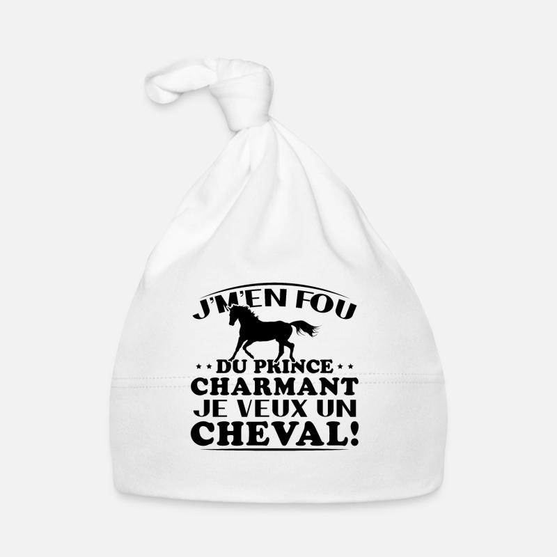 Ich kümmere mich nicht um den Märchenprinzen, ich will ein Pferd Baby Bio-Mütze