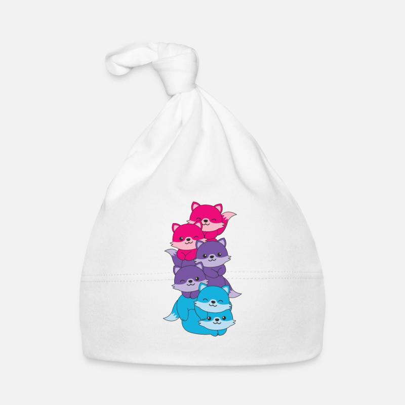 androgynous flag pride LGBTQ cute fox Organic Baby Cap