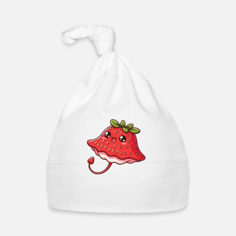 Erdbeere Stachelrochen lustiges Tier aus Obst Baby Bio-Mütze