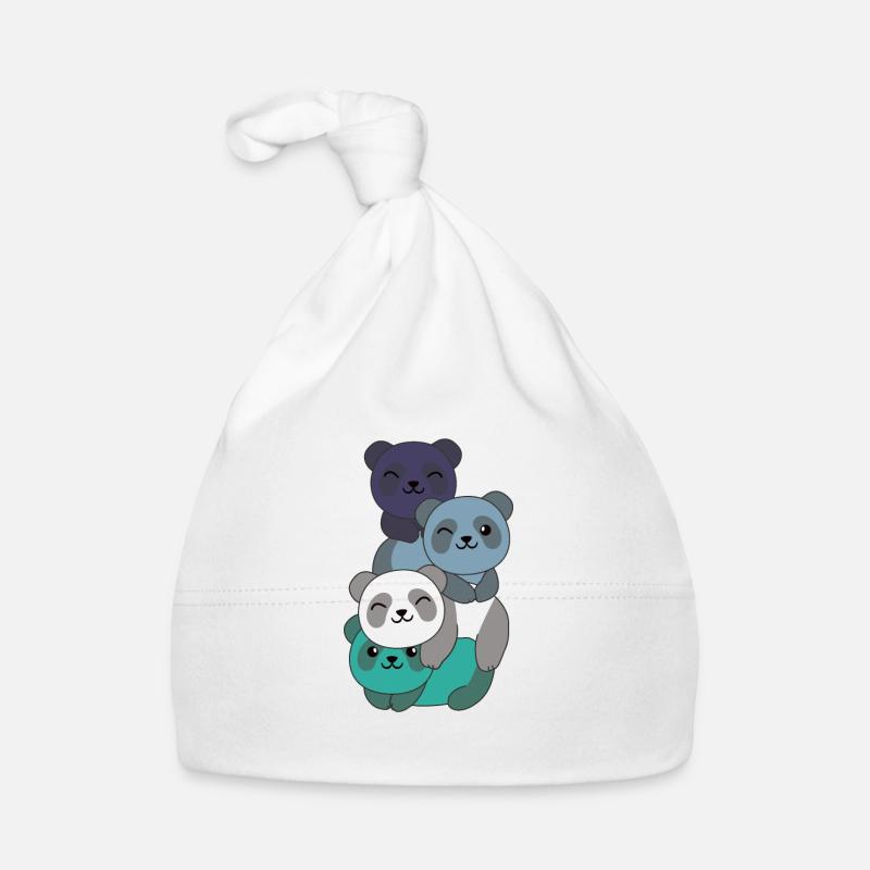 orienté aroace drapeau fierté lgbtq panda mignon Bonnet bio Bébé