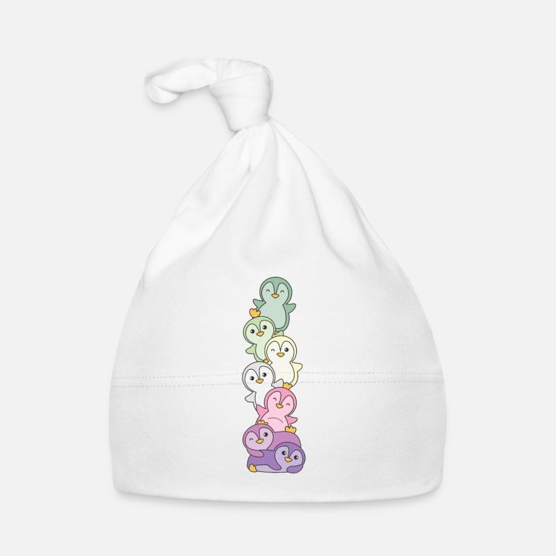 genderfae drapeau fierté lgbtq mignon pingouin Bonnet bio Bébé