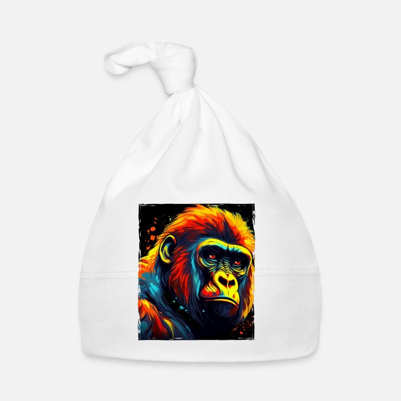 Gorilla Portrait Organic Baby Cap