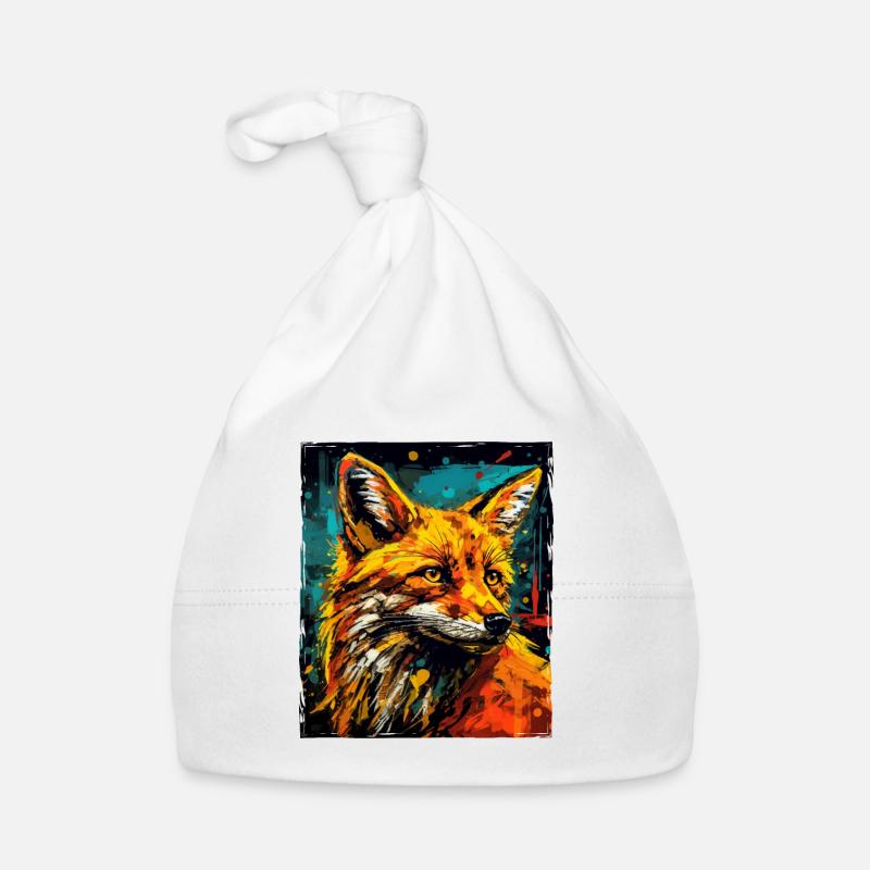 Fox Portrait Organic Baby Cap