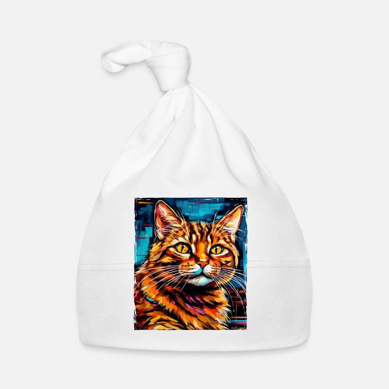 Portrait de chat Bonnet bio Bébé