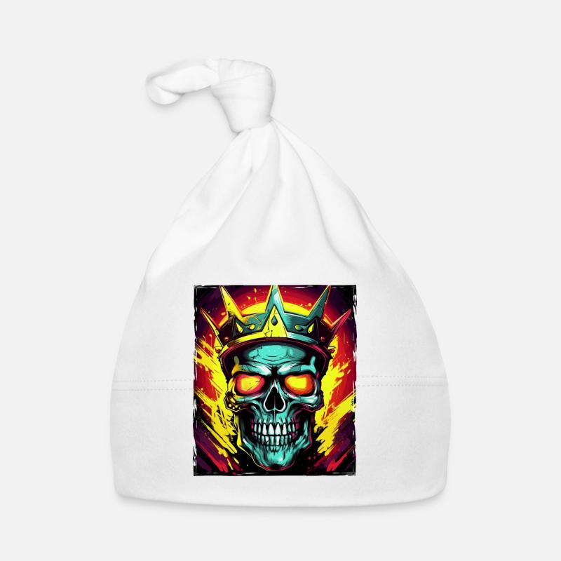 Skull King Crown Organic Baby Cap