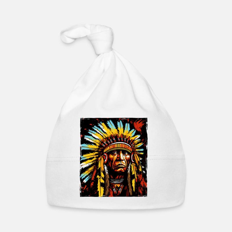 Apache Indian Chief Organic Baby Cap