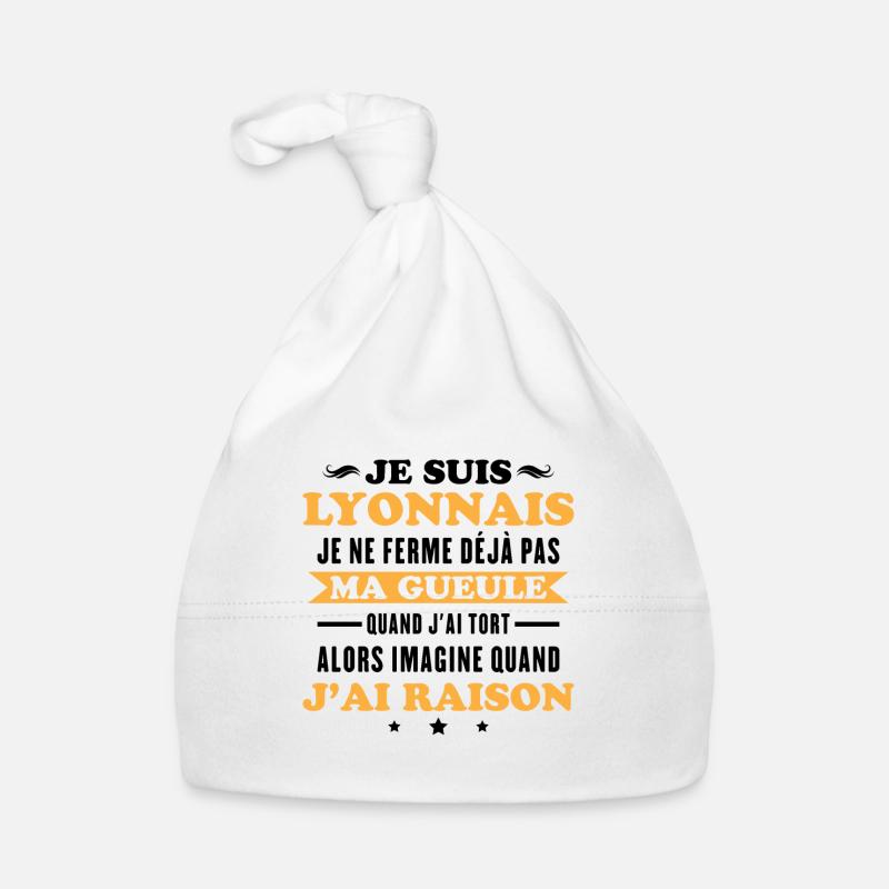Humour Lyonnais je ne ferme pas ma gueule Bonnet bio Bébé