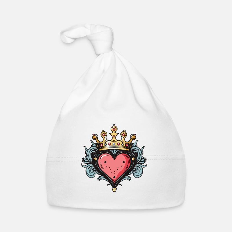 Heart Crown Love Organic Baby Cap