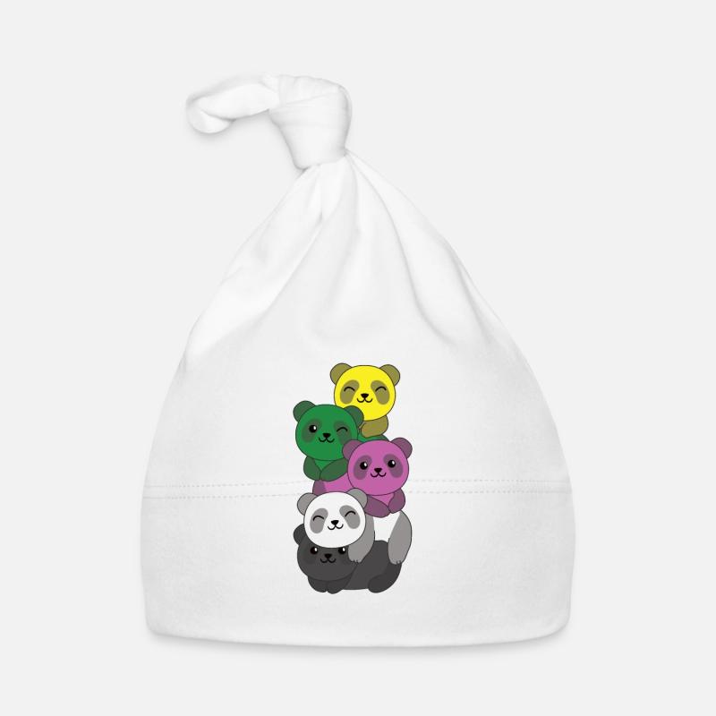 Ceterosexual Flag Pride LGBTQ Cute Panda Organic Baby Cap