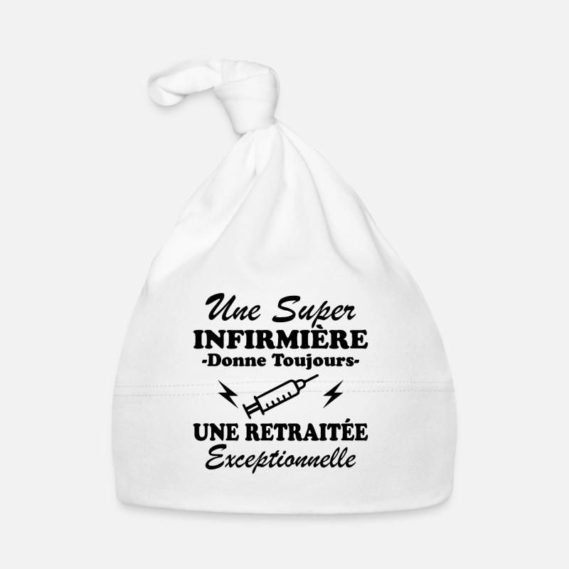 Humour infirmière retraitée, Cadeau retraite Bonnet bio Bébé