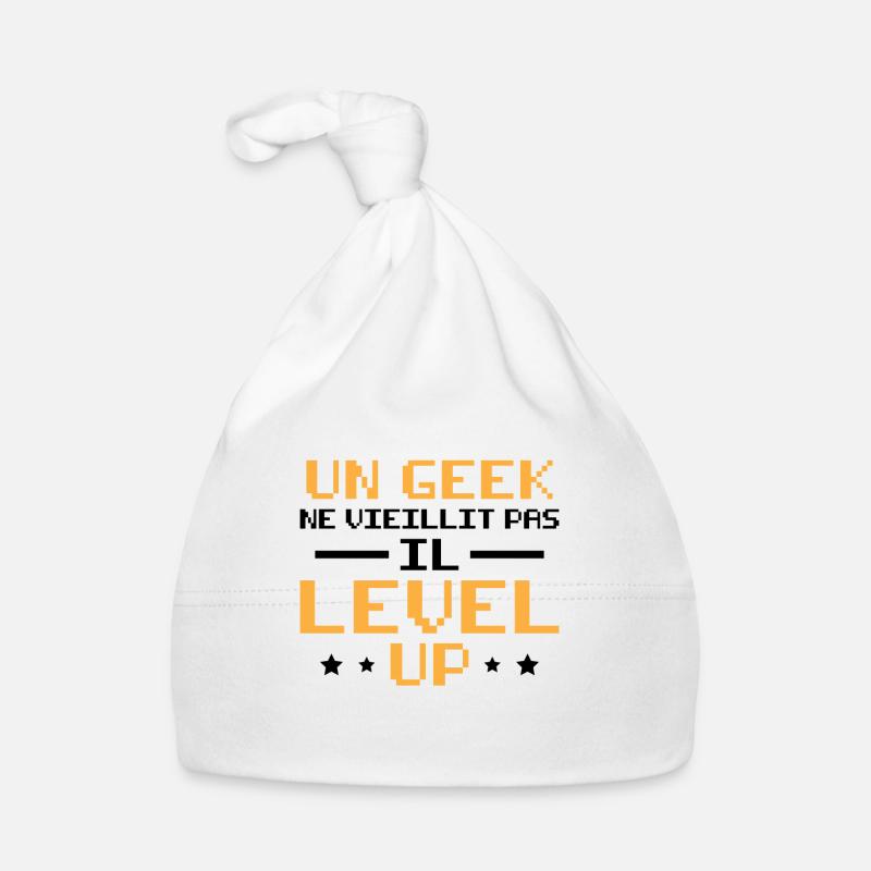 A geek doesn't get old he level up Organic Baby Cap
